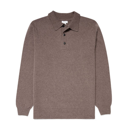 Sunspel Lambswool Polo Shirt Cedar - The Sporting Lodge