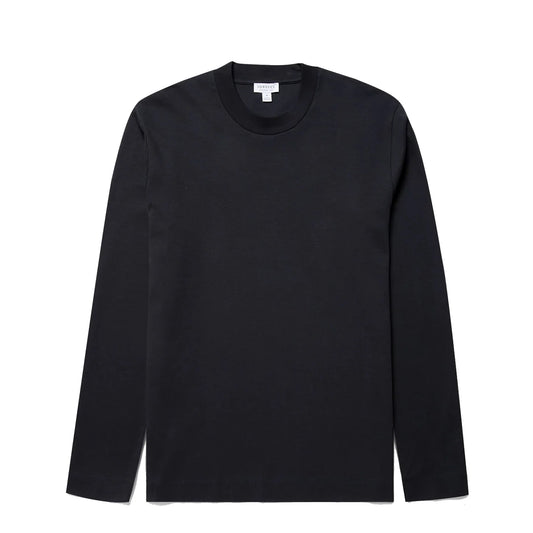 Sunspel Long Sleeve Heavyweight T-shirt Black