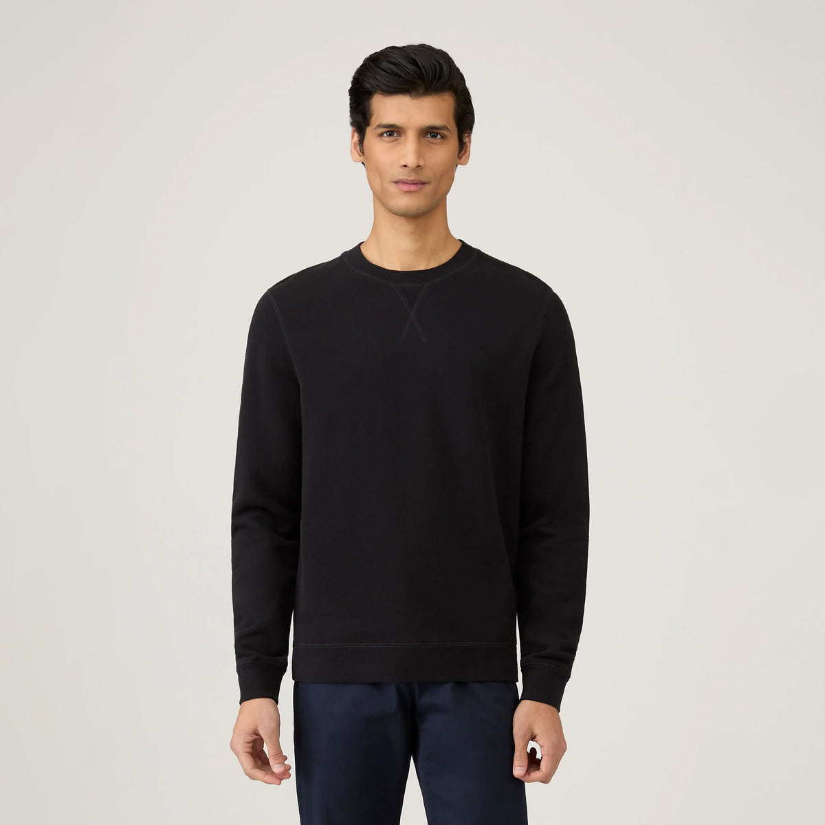 Sunspel Loopback Sweatshirt Black