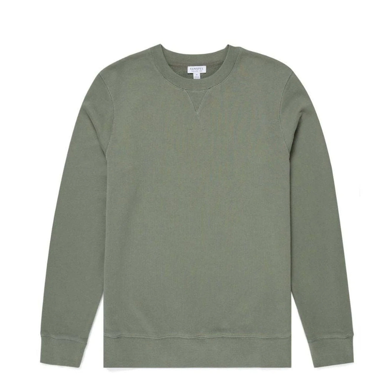 Sunspel Loopback Sweatshirt Light Khaki - The Sporting Lodge