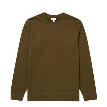 Sunspel Loopback Sweatshirt Loden Green