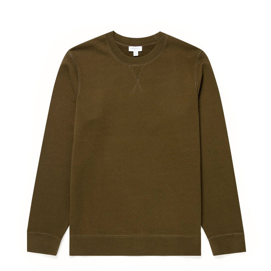 Sunspel Loopback Sweatshirt Loden Green
