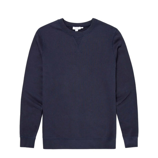 Sunspel Loopback Sweatshirt Navy - The Sporting Lodge