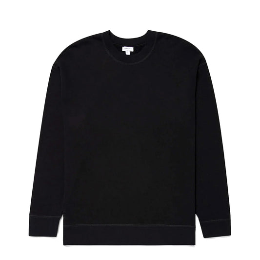 Sunspel Oversized Loopback Sweatshirt Black
