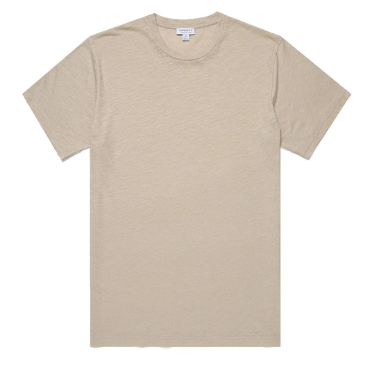 Sunspel Pima S/S Crew Neck Tee Ash Grey