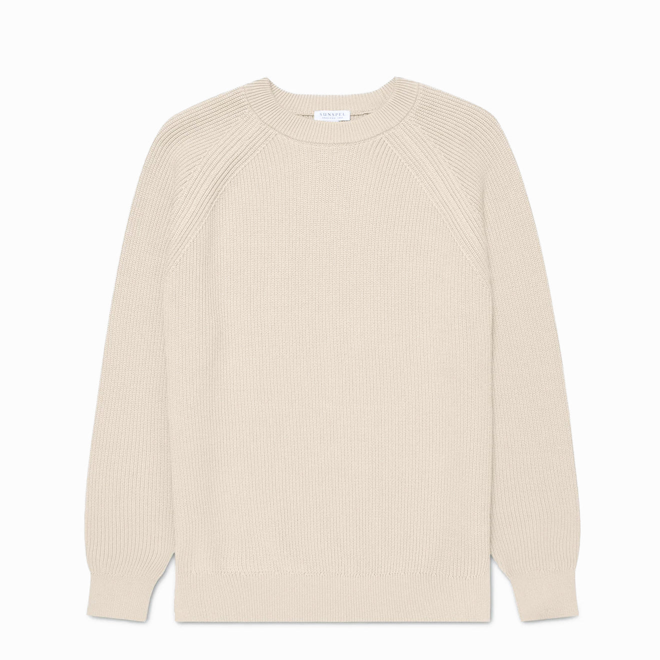Sunspel Ribbed Cotton Jumper Mink