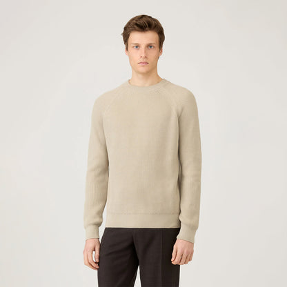 Sunspel Ribbed Cotton Jumper Mink