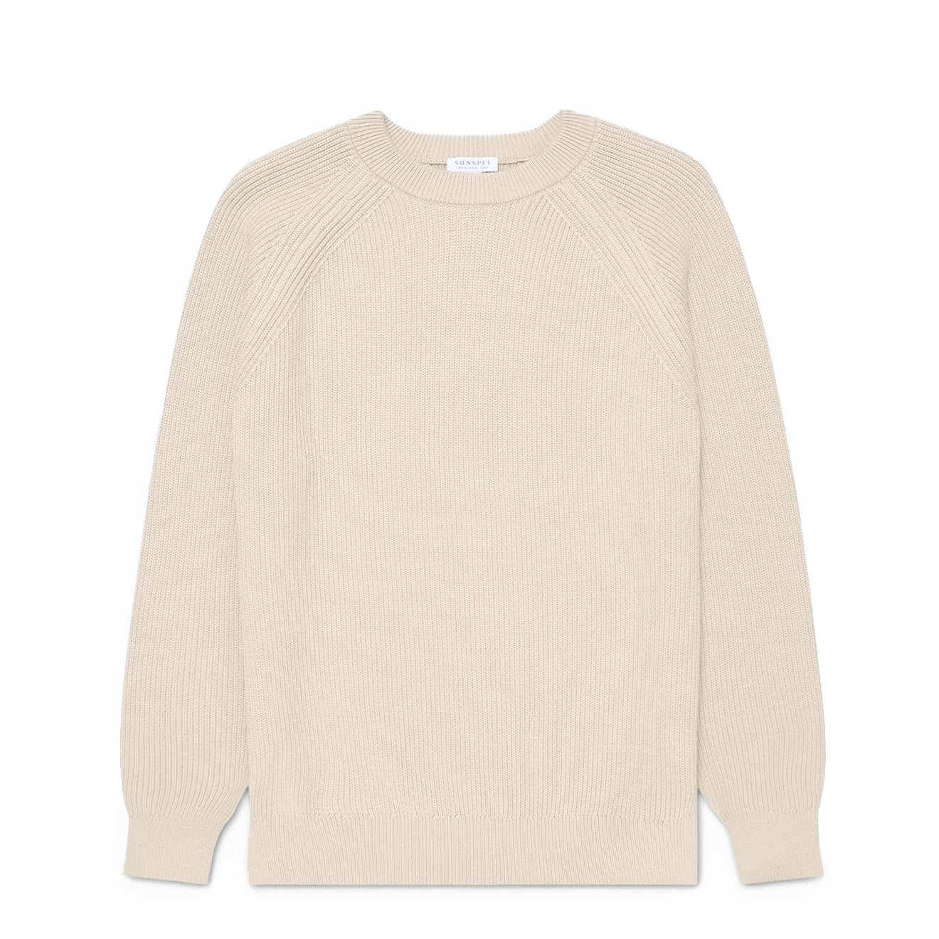 Sunspel Ribbed Cotton Jumper Mink - The Sporting Lodge