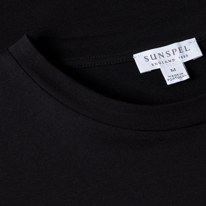 Sunspel Riviera Midweight T-Shirt Black - The Sporting Lodge