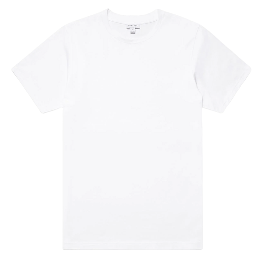 Sunspel Riviera Midweight T-Shirt White - The Sporting Lodge