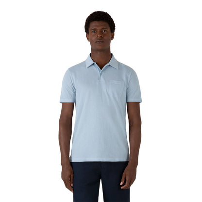 Sunspel Riviera Polo Shirt Blue Mist
