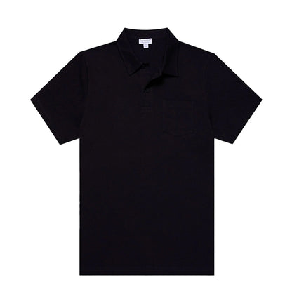 Sunspel Riviera Polo Shirt Midnight Navy - The Sporting Lodge