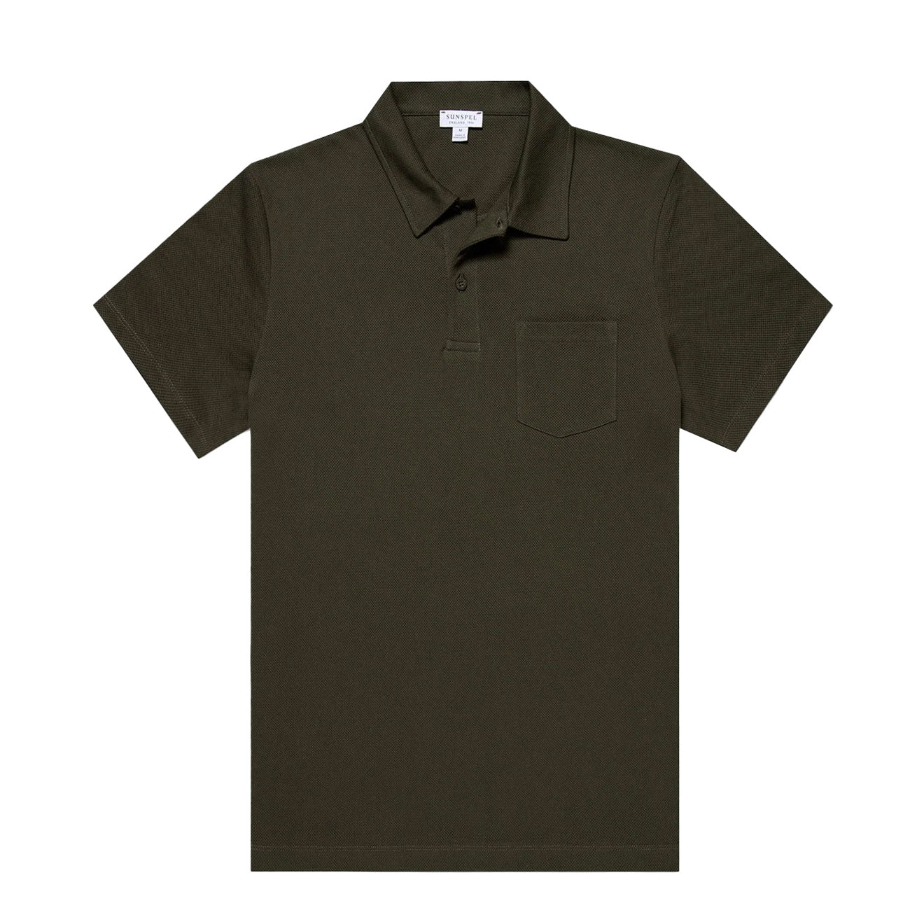 Sunspel Riviera Polo Shirt Pine Green - The Sporting Lodge