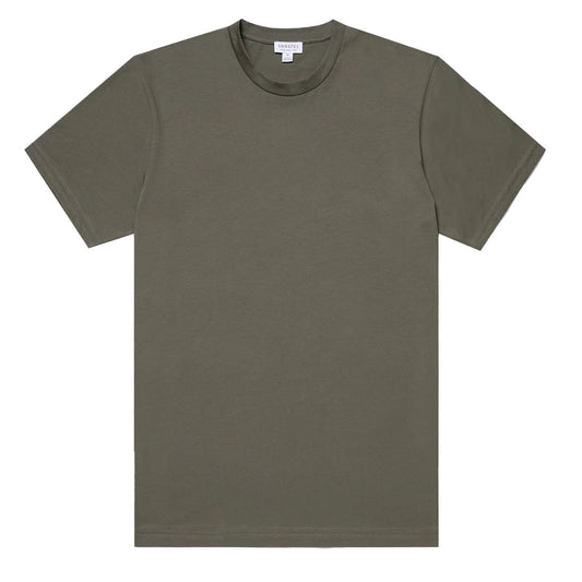 Sunspel Riviera S/S Crew Neck Tee Khaki
