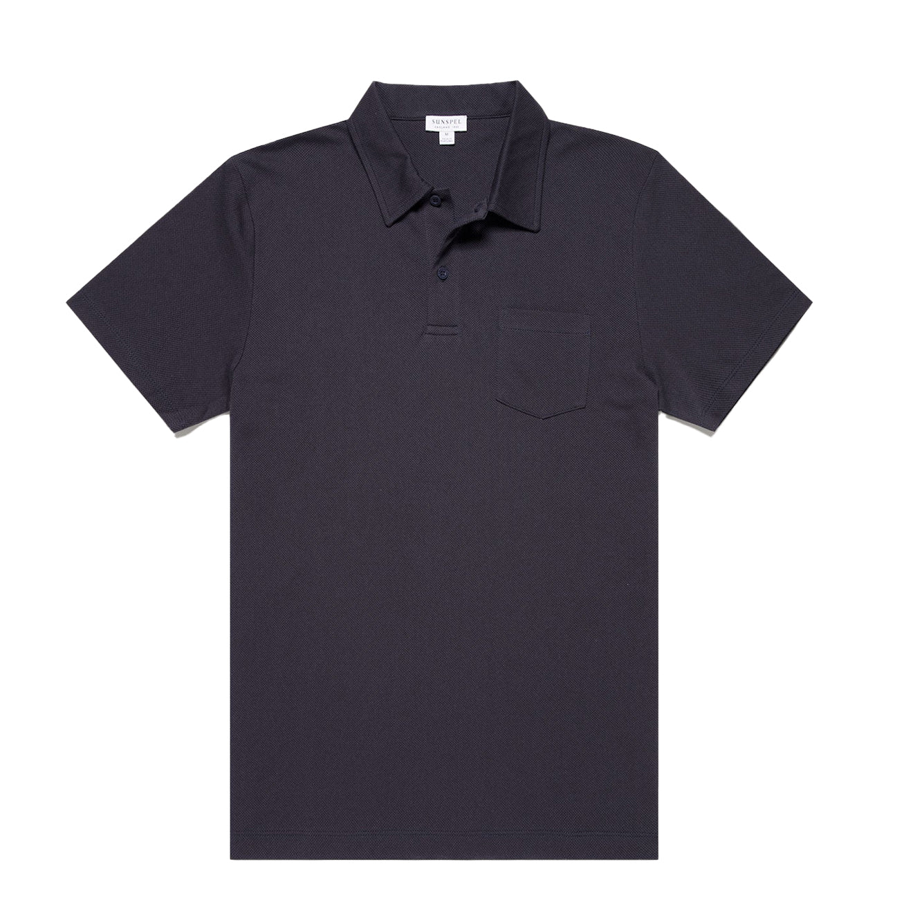 Sunspel Riviera S/S Polo Shirt Navy