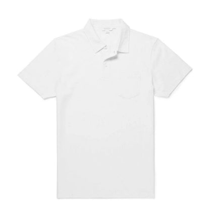 Sunspel Riviera S/S Polo Shirt White