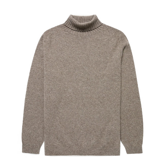 Sunspel Roll Neck Sweater Bark - The Sporting Lodge