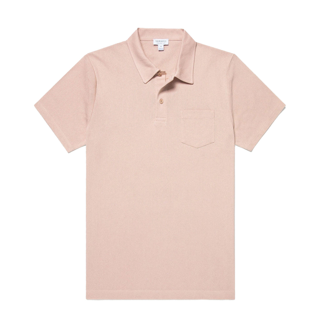 Sunspel SS Riviera Polo Pale Pink