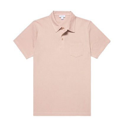 Sunspel SS Riviera Polo Pale Pink