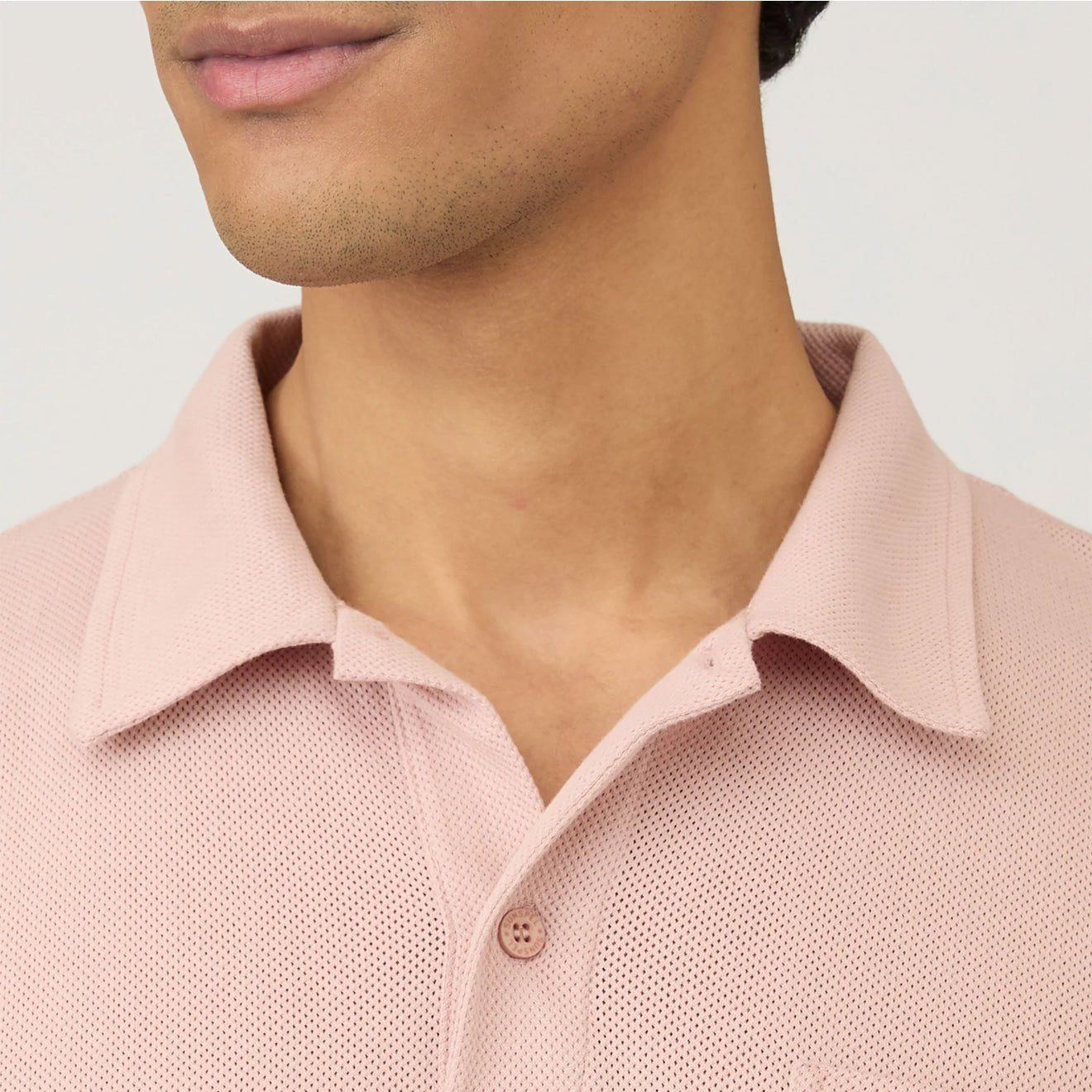 Sunspel SS Riviera Polo Pale Pink