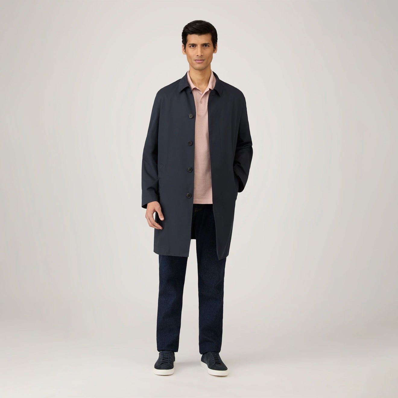 Sunspel SS Riviera Polo Pale Pink