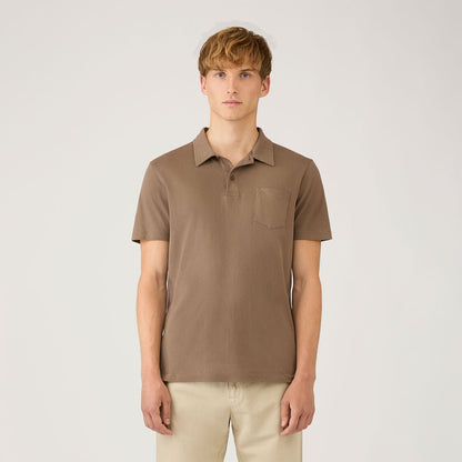 Sunspel SS Riviera Polo Shirt Dark Cedar