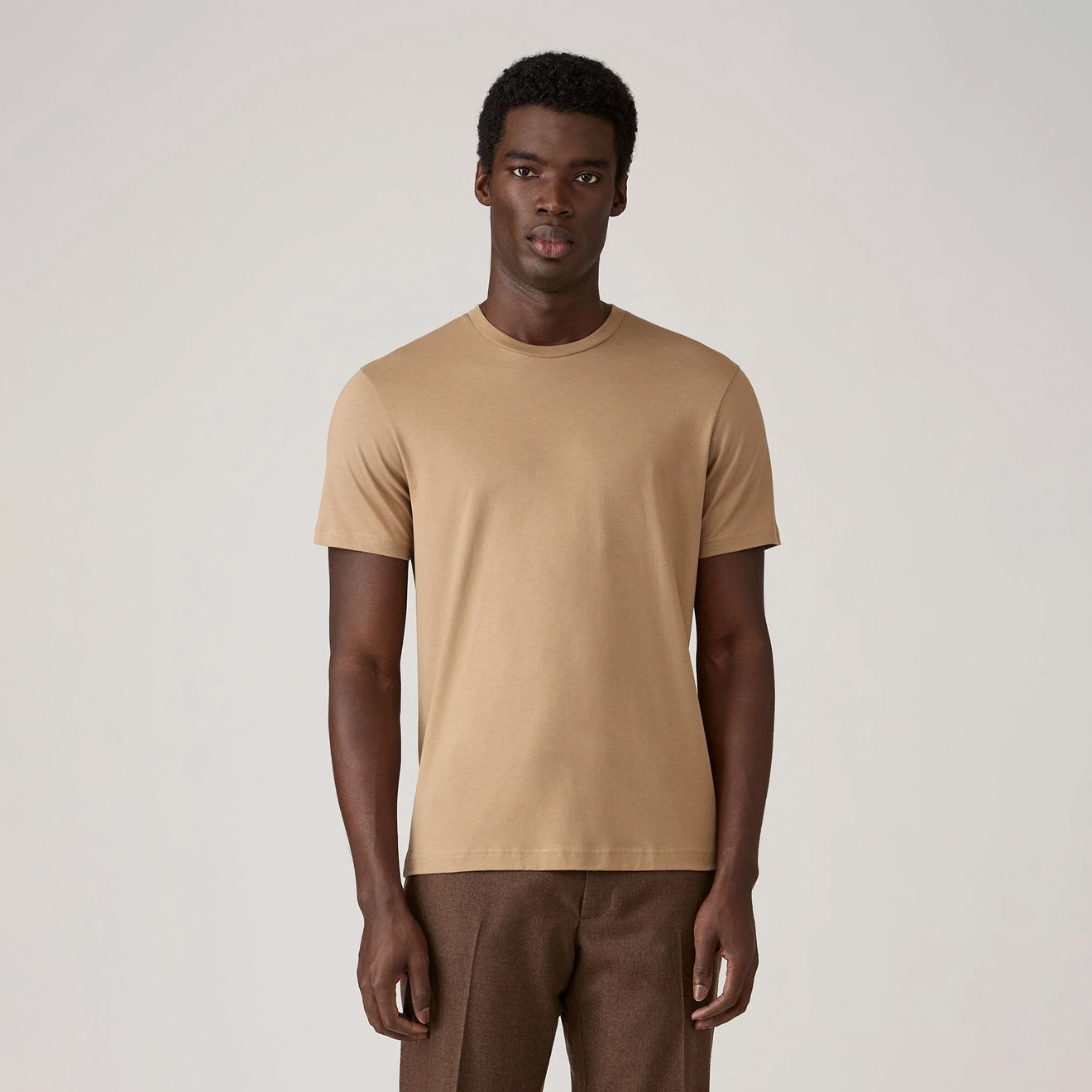 Sunspel S/S Riviera T-Shirt Dark Beige