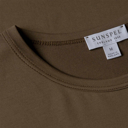 Sunspel S/S Classic T-Shirt Bark - The Sporting Lodge
