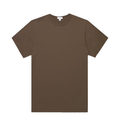 Sunspel S/S Classic T-Shirt Bark - The Sporting Lodge