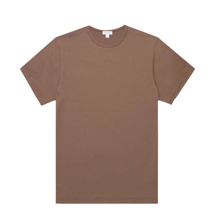 Sunspel S/S Classic T-Shirt Bark - The Sporting Lodge