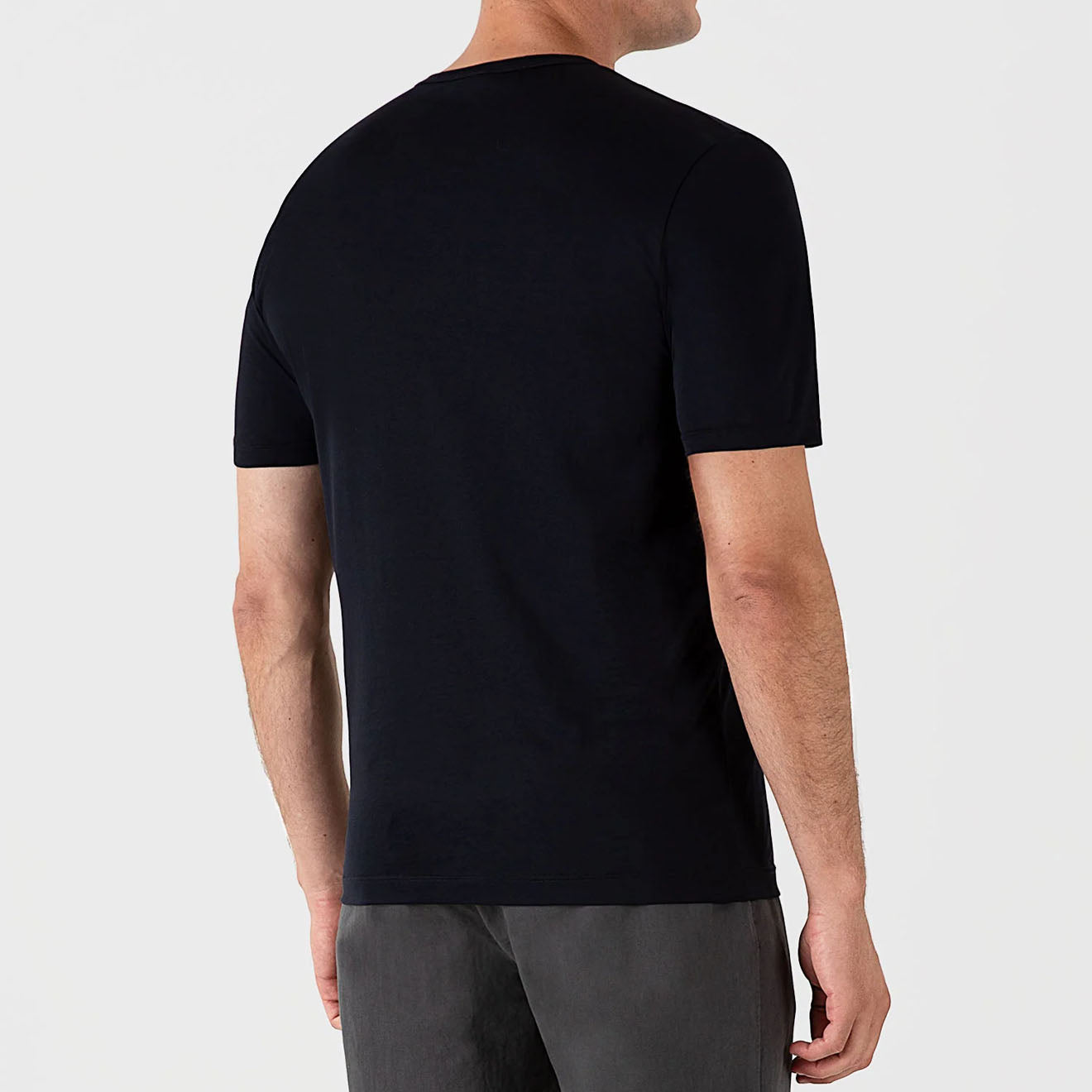 Sunspel S/S Crew Neck Tee Midnight Navy - The Sporting Lodge