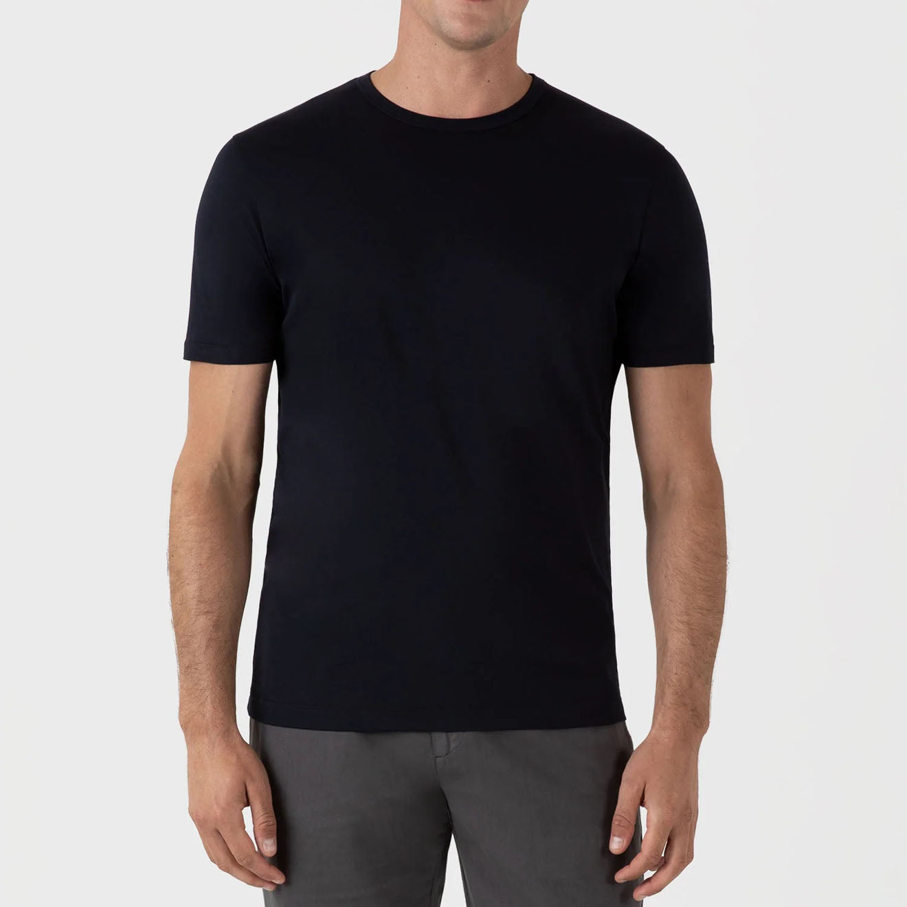 Sunspel S/S Crew Neck Tee Midnight Navy - The Sporting Lodge