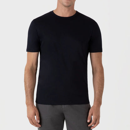 Sunspel S/S Crew Neck Tee Midnight Navy - The Sporting Lodge