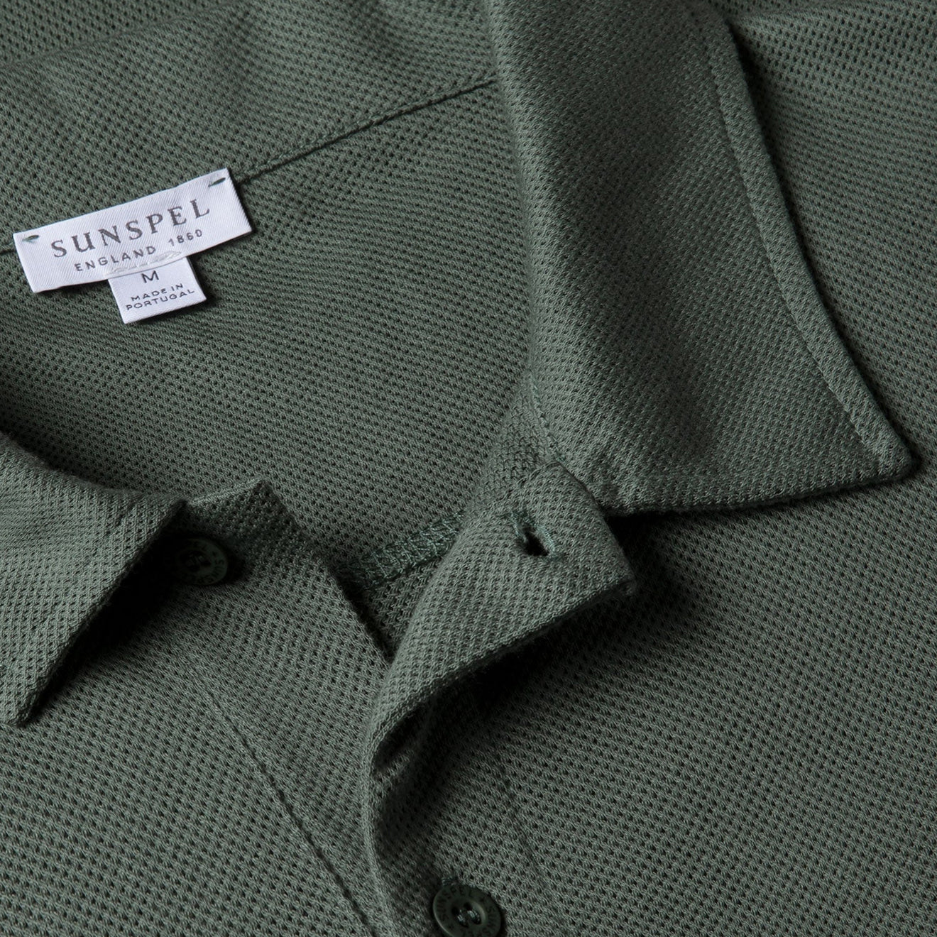 Sunspel S/S Riviera Polo Dark Green - The Sporting Lodge