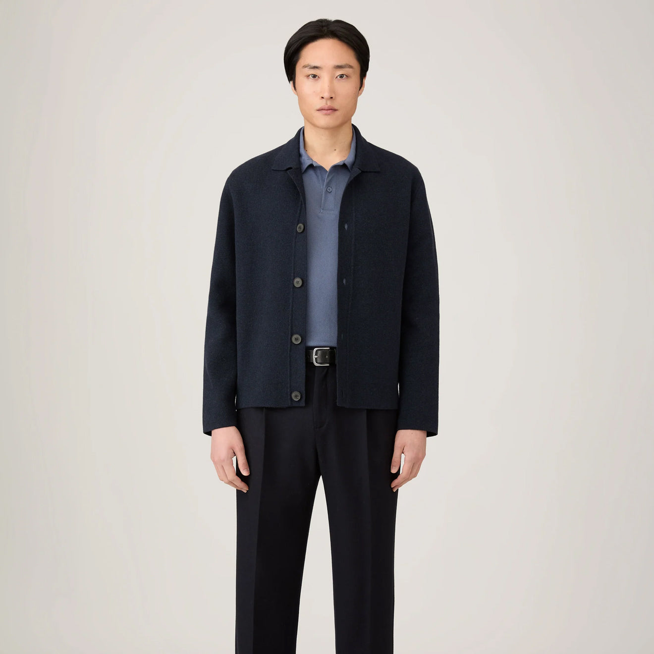 Sunspel S/S Riviera Polo Selvedge Blue - The Sporting Lodge