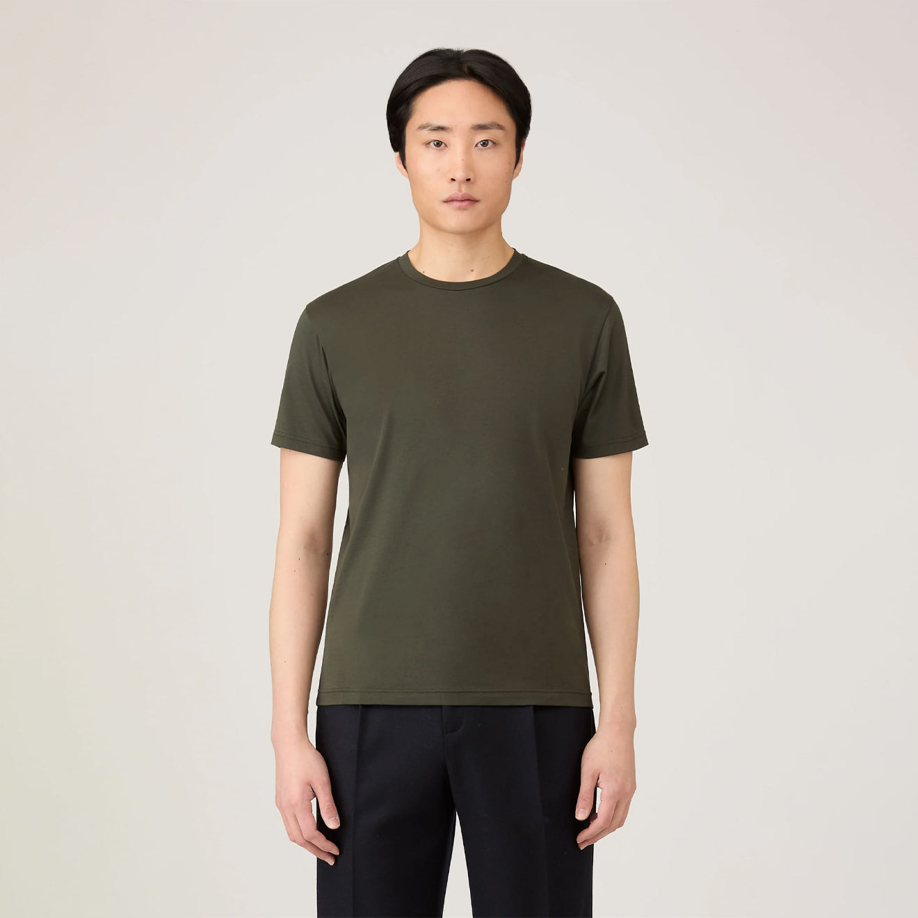 Sunspel S/S Riviera T-Shirt Dark Green - The Sporting Lodge