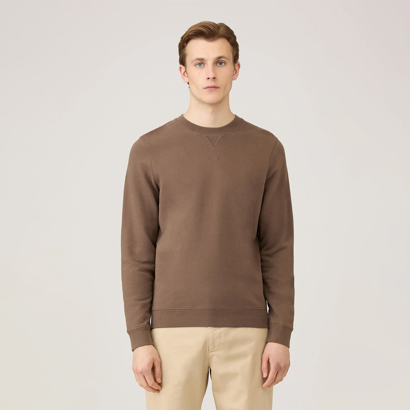 Sunspel Sweatshirt Bark - The Sporting Lodge