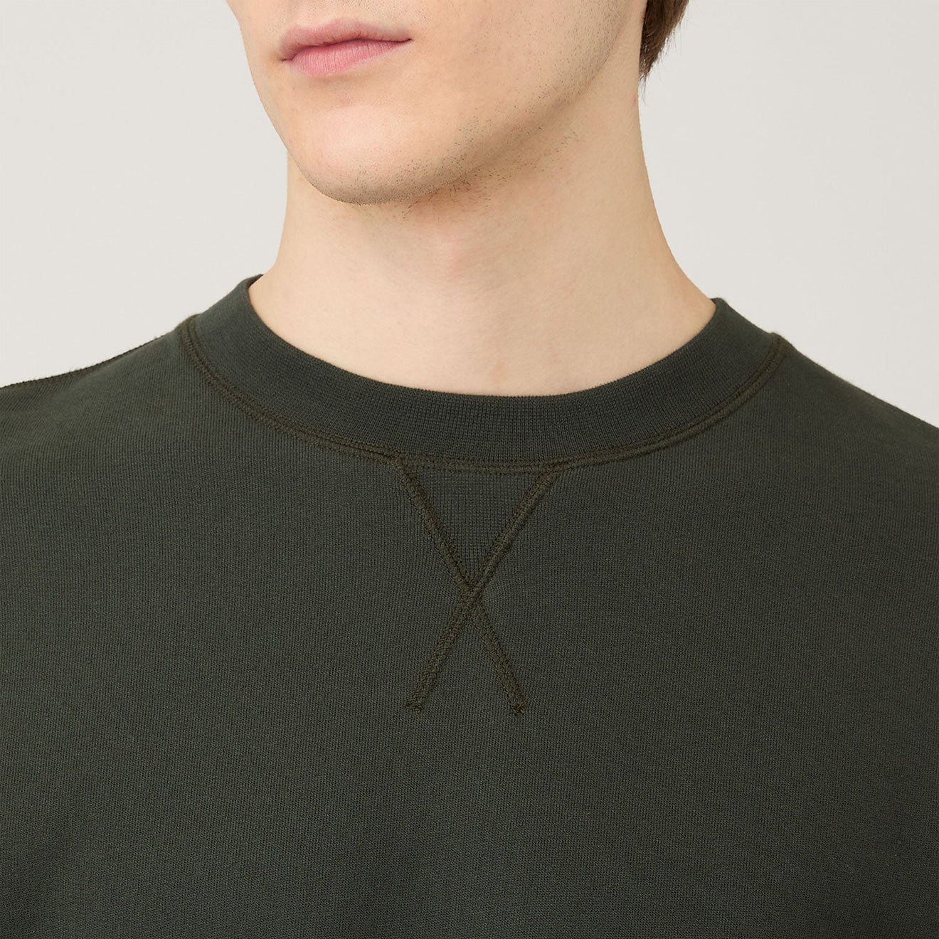 Sunspel Sweatshirt Dark Green - The Sporting Lodge