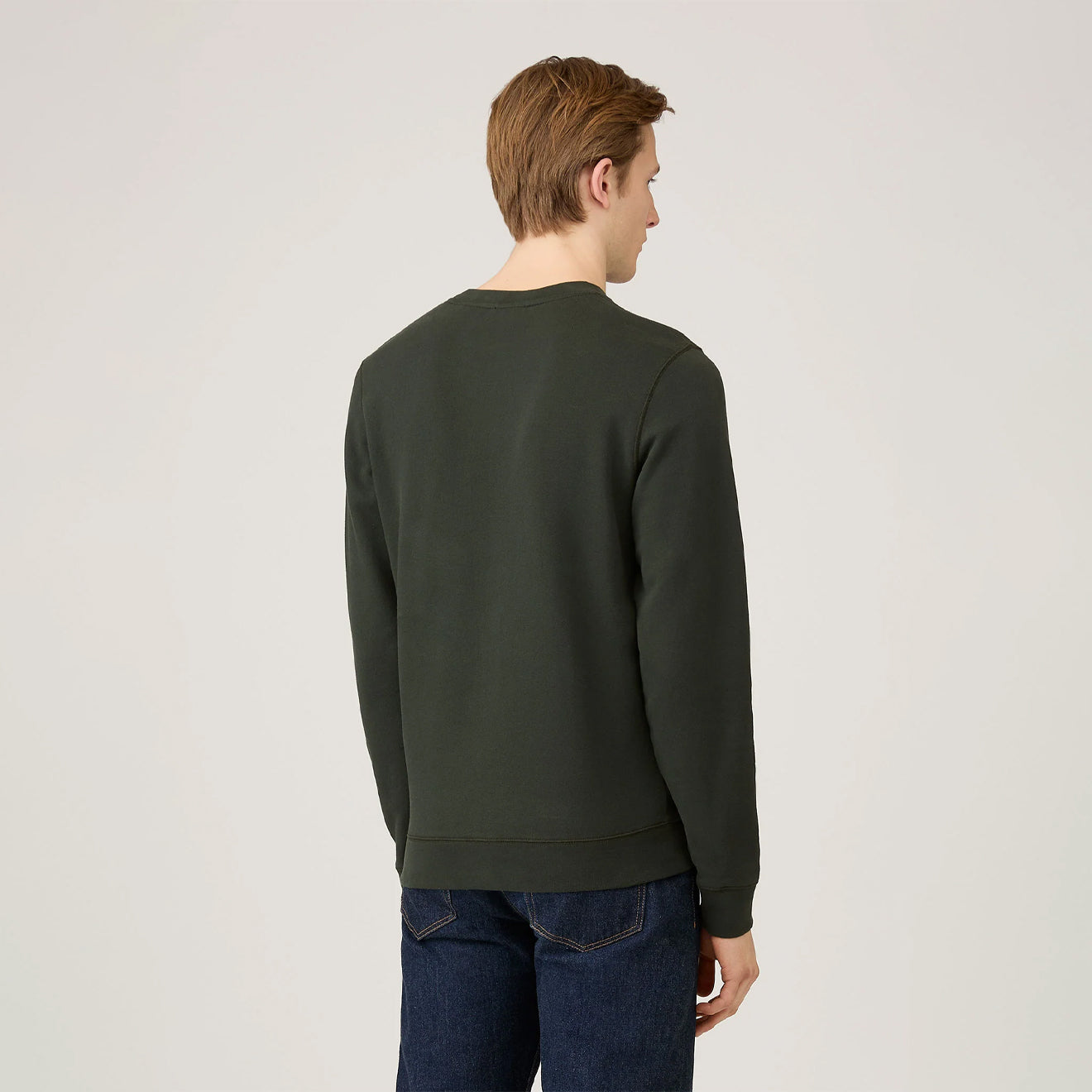 Sunspel Sweatshirt Dark Green - The Sporting Lodge