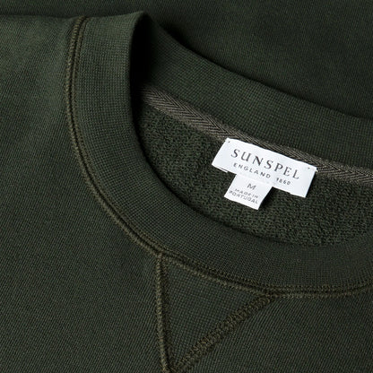 Sunspel Sweatshirt Dark Green - The Sporting Lodge