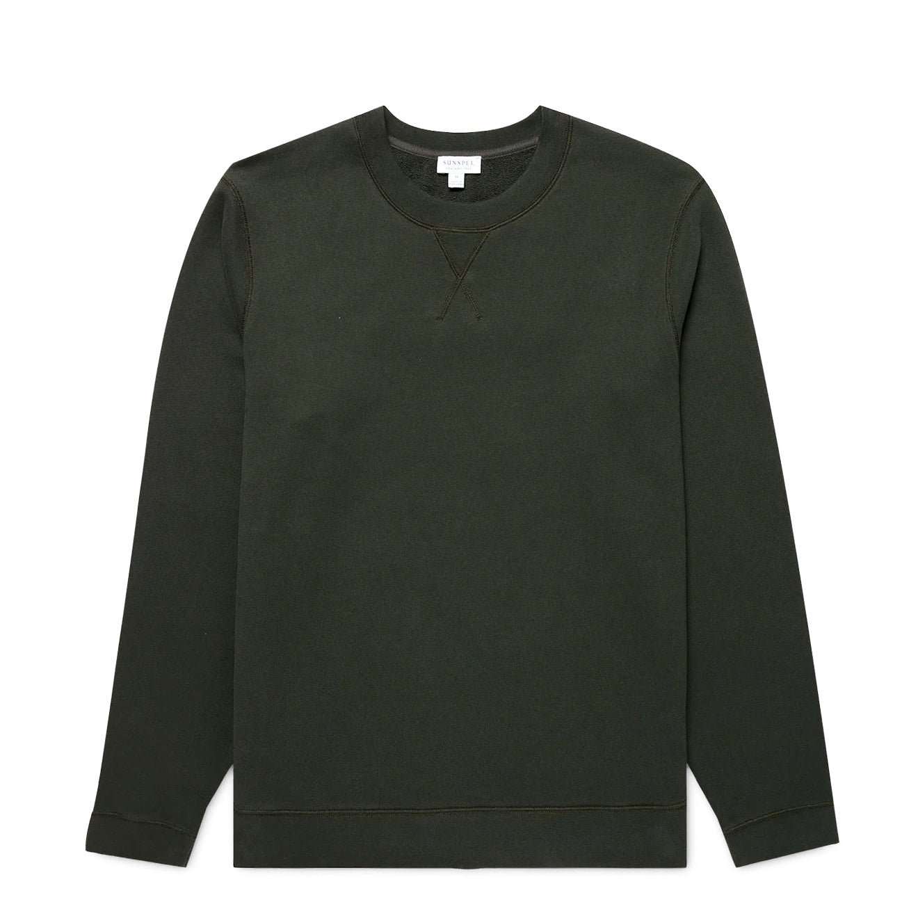Sunspel Sweatshirt Dark Green - The Sporting Lodge