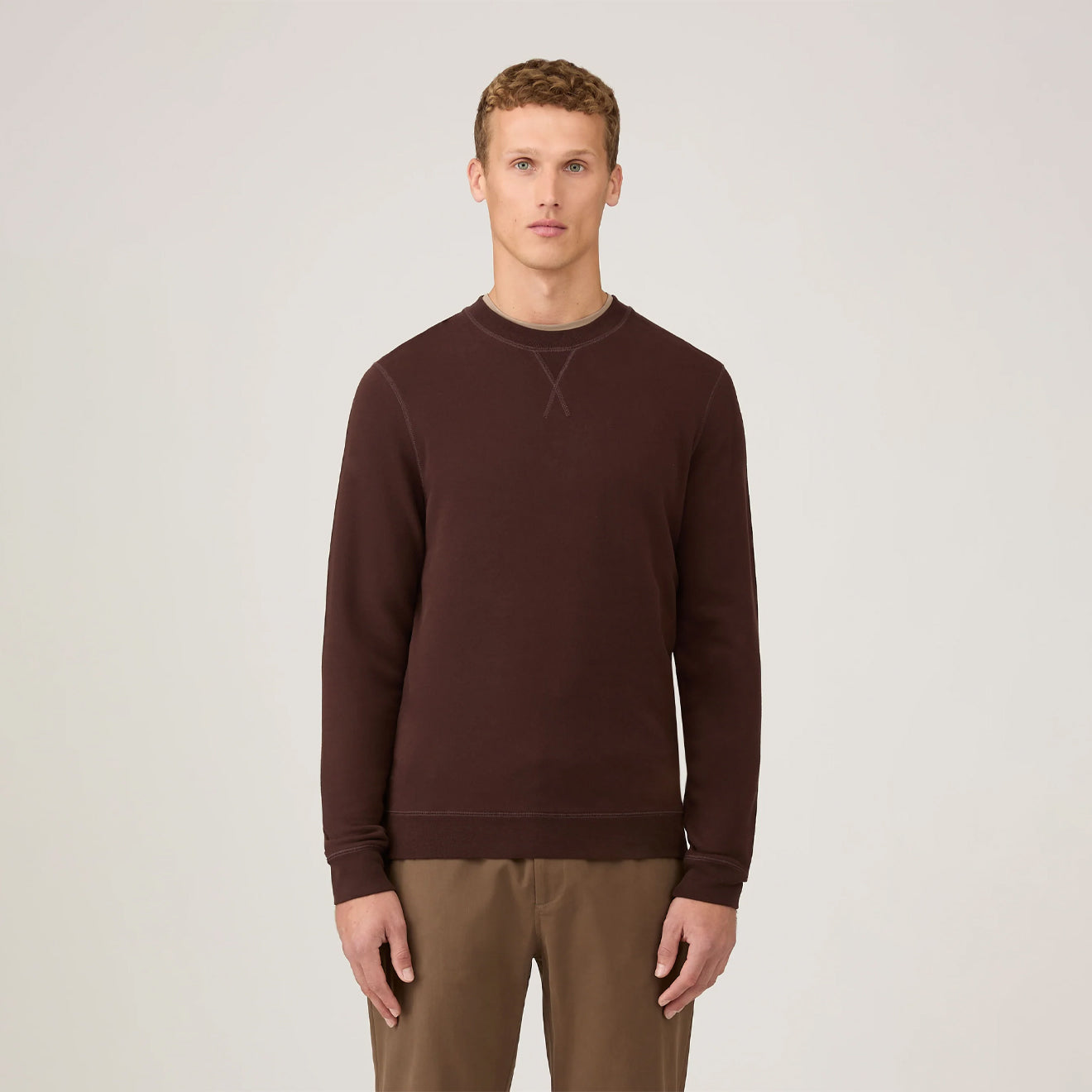 Sunspel Sweatshirt Truffle - The Sporting Lodge