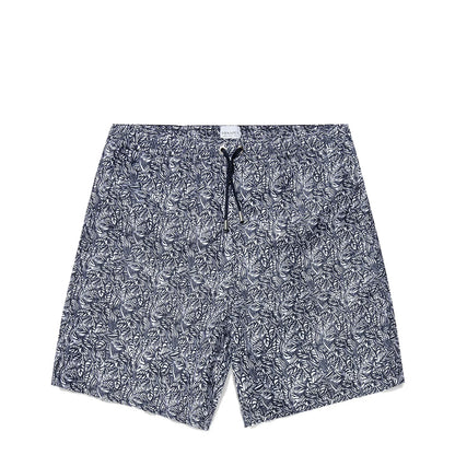 Sunspel Swim Shorts Navy Tropics Print - The Sporting Lodge