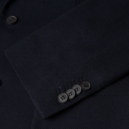 Sunspel Textured Wool Blazer Navy - The Sporting Lodge