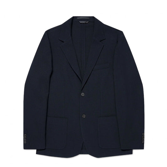 Sunspel Textured Wool Blazer Navy - The Sporting Lodge