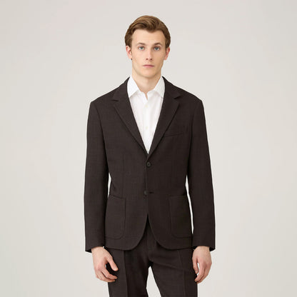 Sunspel Textured Wool Blazer Truffle - The Sporting Lodge