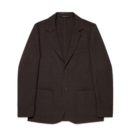 Sunspel Textured Wool Blazer Truffle - The Sporting Lodge