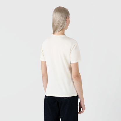 Sunspel Womens Boy-Fit Crew Neck T-Shirt Undyed