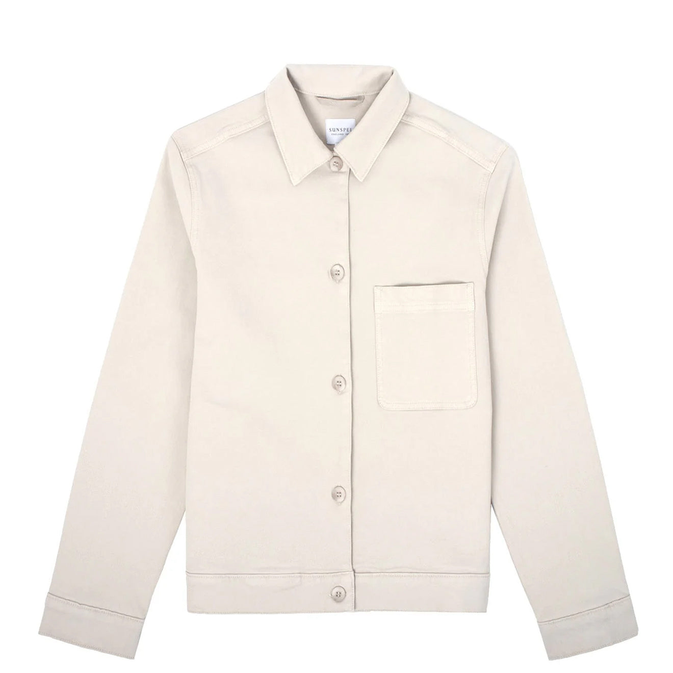 Sunspel Womens Chore Jacket Chalk - The Sporting Lodge