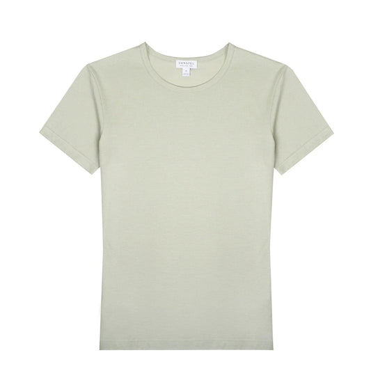 Sunspel Womens Classic T-Shirt Pistachio - The Sporting Lodge